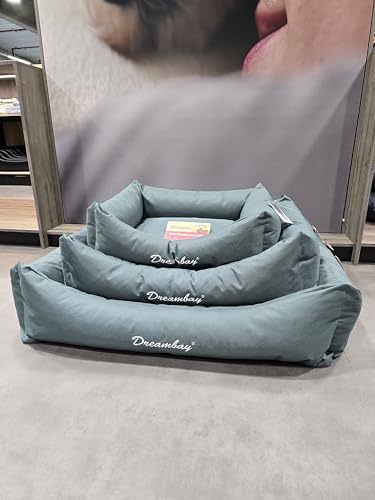 Flamingo Korb Dreambay® Rechteck Petrol - 120x95x28cm - Wasserabweisend und Waschbar - Abnehmbarer Bezug mit Reißverschluss - Nachhaltig
