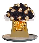 Chocolate Ferrero Rocher Lind Lindor Hamper Gift Box Bouquet Birthday Anniversary Wedding Blue Black Red G Black (Extra large)