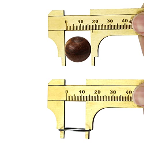 Calibrador Vernier de Latón con doble escala 100 mm miniatura 5