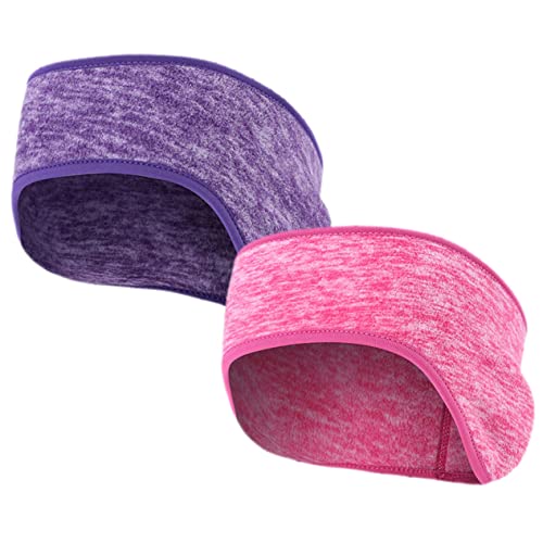 Abaodam 2Pcs Winter Ear Warmer Headband Stretchy Protective Cover for Sports Non Slip Design for Men and Women for Running Yoga Hiking and Outdoor Activities