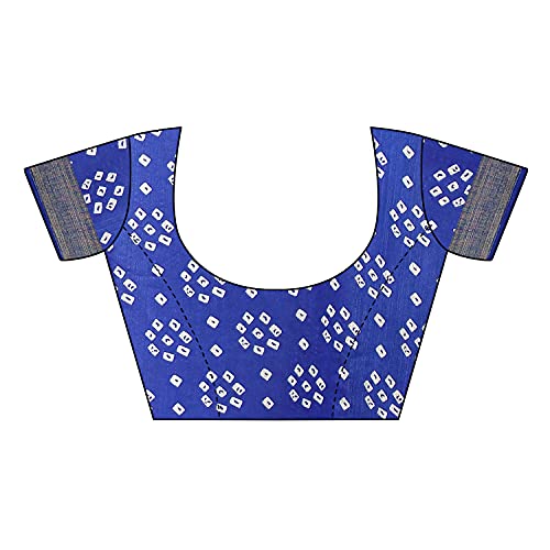Image of Priyashi Women's Printed Linen Jari Saree with Blouse Piece
