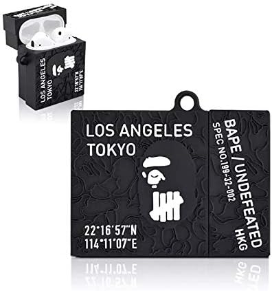 BlossomingLove Compatible with AirPods Case Keychain Full Protective Premium PVC Soft Rubber Silicone Cover Fashion Dope Self-Design Cool Skin for AirPods Charging Case