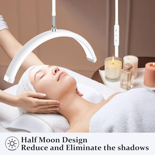Image of Mznoo Lash Light with Tool Tray, 2500LM Moon Light for Lash Tech, White
