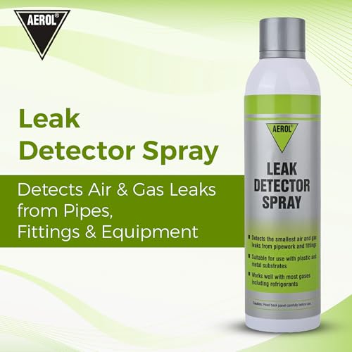 Image of Aerol Leak Detector Spray 9900 (292g / 406ml) | Manual Aerosol Gas Leak Tester for Pipes, Fittings & Equipment | Detects Air & Gas Leaks | Plastic, Rubber & Metal Compatible | Clear Solution