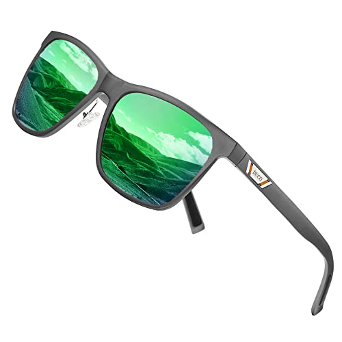 Image of DUCO Mens Sunglasses Polarized UV Protection Retro Rectangular Frame Sun Glasses for Driving Fishing 100% UV Blocking 3029H