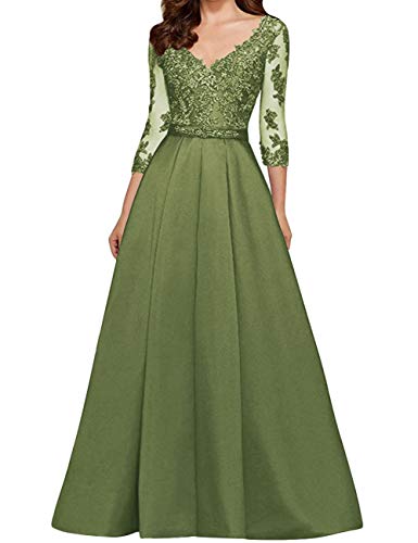 HUINI Abendkleid Vintag Ballkleider V-Ausschnitt Brautmutterkleider...