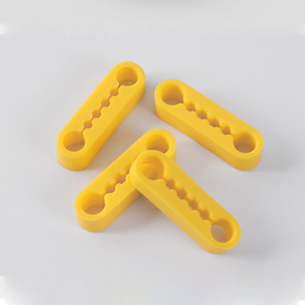 CIHAQQ 4Pcs Car Door Lock Damper for MG4 Standard/Luxury 2022-2025 Shock Absorbing Buffer Pads Silicone Noise Reduction Deadener Interior Accessories,Yellow
