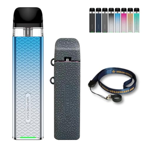 【クロス3ミニ セット】Vaporesso XROS 3 MINI Pod Kit + XROS MINI対応シリコンケース&ネックストラップ (Sky Blue)
