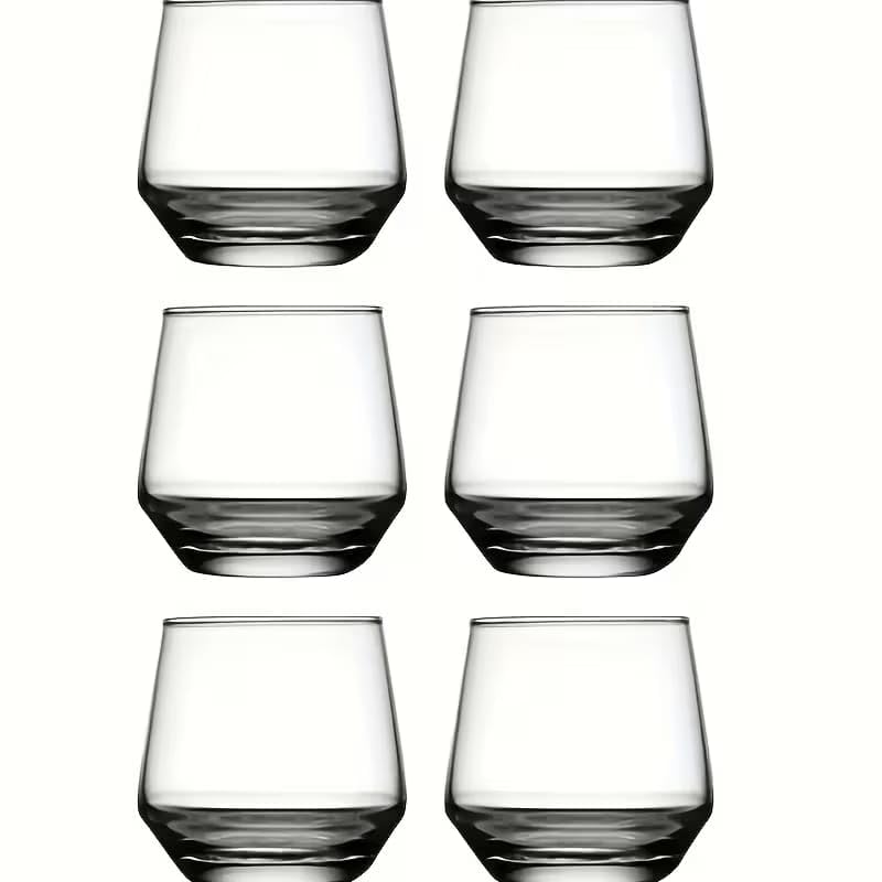 Image of PrimeWorld 370ML Vintage Drinking Glasses - Set of 6 | Premium Water, Juice, Cocktails, Mocktails, Whisky & Beverage Glasses | Elegant & Durable Glassware for Everyday Use