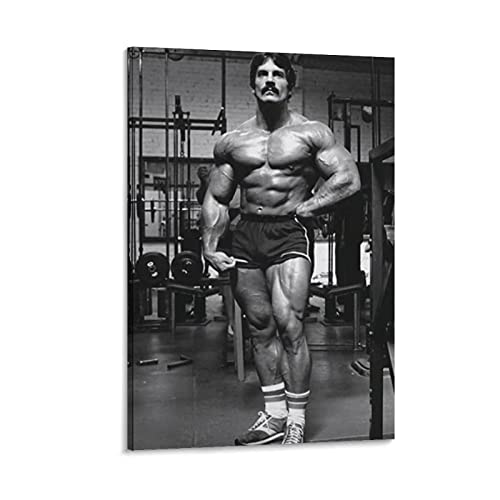 Mike Mentzer Black And White Bodybuilding Poster Gym Poster Canvas Painting Posters And Prints Wall Art Pictures For Living Room Bedroom Decor 24X36Inch(60X90Cm) Frame-Style #TOP20