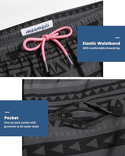 maamgic Mens 5 Inch Stretch Swimming Shorts Compression Liner Swim Trunks Swimwear Bathing Suits Beach Wear Swim Suits3