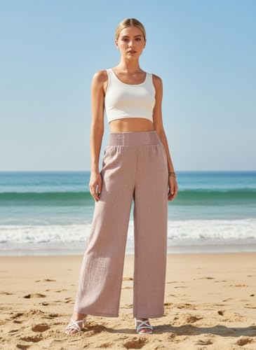 Image of Women Trouser||Women's Four-Season Pants with Drawstring, Comfortable Wide-Leg Loose Fit Casual Fashion Trousers (P-08-11)