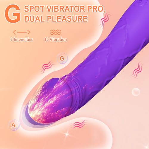 Image of G Spot Dildo Vibrator-Waterproof Adult Female Sex Toys with 10 Powerful Vibrations, Realistic Silicone Dildos Clitoris Stimulator for Woman Sexual Pleasure