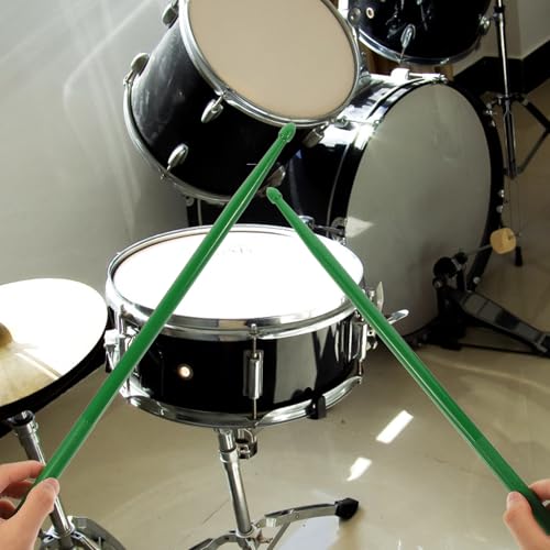 Baquetas profesionales dobles para percusión verde oscuro miniatura 7