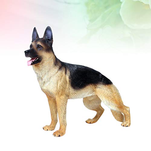 Healifty German Shepherd Figurine Animal Dog Figure Toy Garden Dog Statue Wolfdog Puppy Statue for Outdoor Lawn Yard Garden Statue Ornament - Image 3