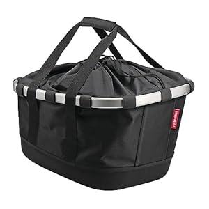KlickFix Unisex Bikebasket GT Fahrradkorb Schwarz Oval