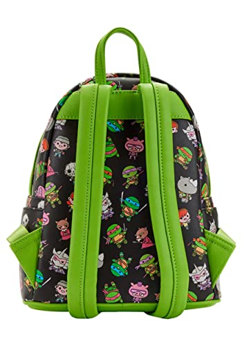 Loungefly Teenage Mutant Ninja Turtles Sewer Cap AOP Womens Double Strap Shoulder Bag Purse2