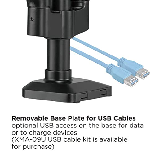 Image of SYGA Dual Monitor Stand Adjustable Desk Mount with Gas Spring Arm, Full Motion Dual Monitor Arm for 13-32 Inch Screens, Heavy Duty Clamp & Grommet Mount, VESA Compatible - MSE04
