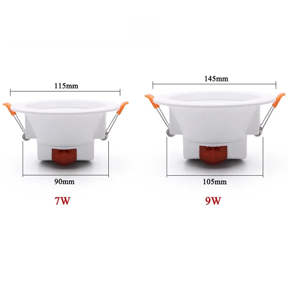 Downlight LED 5W 7W 9W WiFi APLICACIÓN inteligente Atenuación Luz de punto redonda Cambio de color RGB Trabajo con Alexa Google Home-4PCS_9W