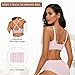 OEAK Womens Wireless Jelly Bras Push Up Bralette Full Coverage No Underwire Bra Comfortable Everyday Seamless Tshirt Bras Pink L
