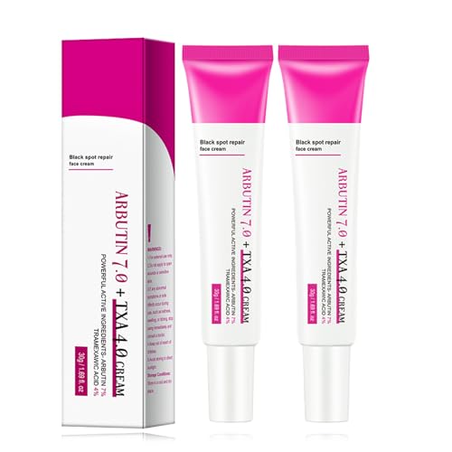2 Pcs Arbutin 7.0 Txa 4.0 Cream Original Moisturiser Arbutin Cream for Uneven Skin Tone Skin Lightening for Dark Spots Freckle Blemishes Pigmentation