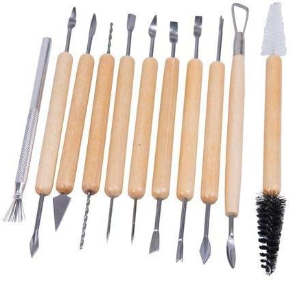 Miniatura 8 de Kit de herramientas de cerámica  Juego de escultura de arcilla para principiantes arcilla tallado en madera accesorios de proyectos de arte de