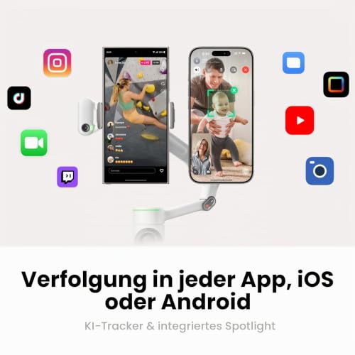 Insta360 Flow 2 Pro Schneeweiß - Gimbal Smartphone für iPhone/Android – Ansicht 2