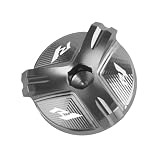 Bouchon de Moteur de Moto en Aluminium avec Logo R1, Couvercle de Filtre à Huile Compatible avec YZF R1 R1M 2005-2017 2018 2019 2020 2021 (Color : Titanium, Size : 1)