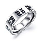 ♥Dieser Edelstahlring wird zu einem echten Highlight im Schmuckkästchen einer jeden Mann. Er wird nie aus der Mode kommen. Für eine Party ist dieser Ring genau der richtige. Das ist das Nr. 1 Geschenk für die Geburtstag und Surprise.