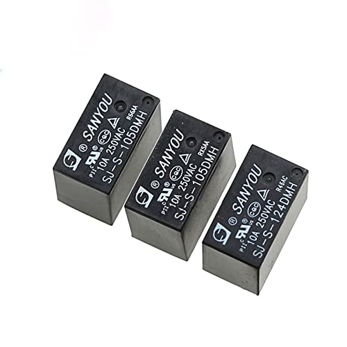 Relés de potencia DMH SJ-S-112 de 12V 10A y 4 pines NO para placas electrónicas