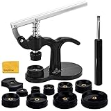 Watch Press Tool, EasyTime Repair Kit, Watch Press Set Back Case Closer with Watch Back Press, 12 Moulds and Watch Case Opener Tool for Snap Off Watch Back Case