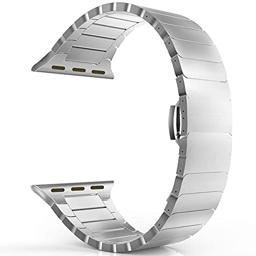 Bracelet en acier inoxydable 44 mm et 40 mm doté d'un fermoir à papillon
