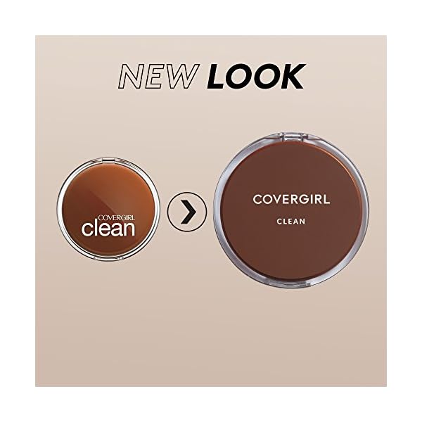 COVERGIRL Clean Pressed Powder Foundation Soft Honey 155, .39 oz (packaging may vary)