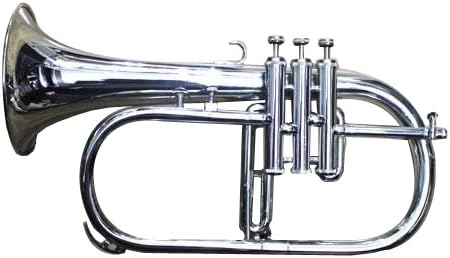 Queen Brass Flugelhorn Chrome Bb Pitch W Hardcase Mp Fluglehor Silver