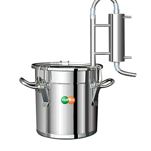 12L-33L Distillatore oli essenziali,Alambicco distillatore,Alambicco oil essenziali per whisky,acqua (20L/5Cal)