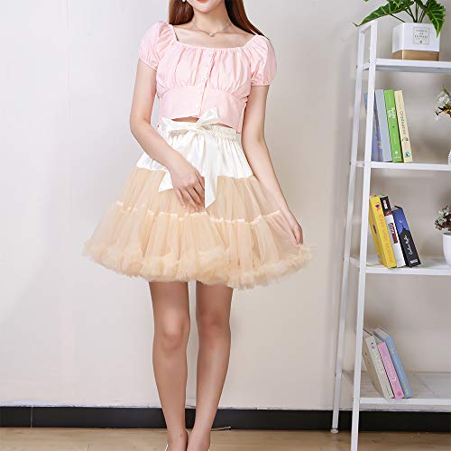 Image of Tutu Skirt as Well as Petticoat above Knee Underskirt Tulle Crinoline slip