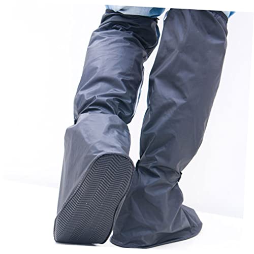 1 par de fundas impermeables para zapatos para lluvia, reutilizables, gruesas, con cremallera y diseño antideslizante, para hombres, niños y niñas miniatura 4