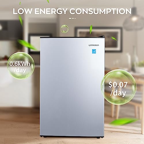 Upstreman 4.5 Cu.Ft Mini Fridge With Freezer, Single Door Small Refrigerator, Adjustable Thermostat, Low Noise, Energy-Efficient thumb #2
