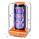 Electric Fly Zapper, USB-C Rechargeable Bug Zapper with Auto Light Sensor & Night Light, UV Fly Killers for Home Indoor Outdoor Kitchen Camping, Portable Mosquito Killer Lamp for Flying Insect Control