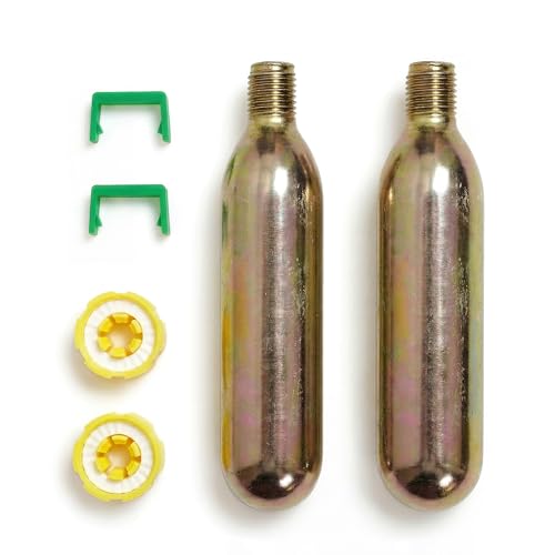 Owntop 24 Gram CO2 Cartridges PFD Rearming Kit 1/2 inch Thread for Automatic/Manual Inflatable Life Jacket C02 Cylinder Metal Tank 24g 2 Pack