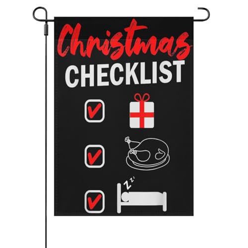 Christmas Checklist Flag Humorous Banners Camping