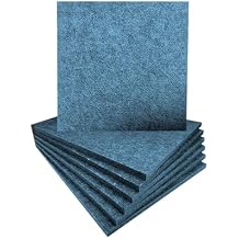 Arrowzoom 12 Pcs Drop Ceiling Tile Self-Adhesive Ceiling Sound Deadening Polyester Fabric Panel Home Decor Acoustic Panels Interior Wall Decor- Light Blue 12 12 in KK1424