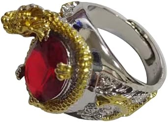 BMDHA Selbstverteidigung Ringe 3D-Drache Skulptur Universelle Größe(Verstellbare Öffnung) Herren und Damen Unisex kreatives Geschenk Geburtstagsgeschenk zum Valentinstag (Gold …)