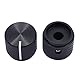 Taiss/2 stücke Schwarz Aluminium GitarrenDrehknopf， für 6 mm Durchmesser Welle, Lautstärkeregler, AudioDrehKnopf, Schalterknopf, 20 mm Durchmesser x 17mm Höhe