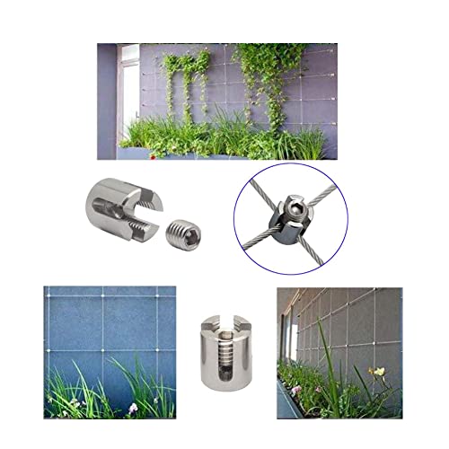 Xxhong 316 Stainless Steel Cross Cable Clamps For Wire Cables Cable Railing Wire Rope Cross Clips For 1/8" Rope 20 Pcs #TOP3
