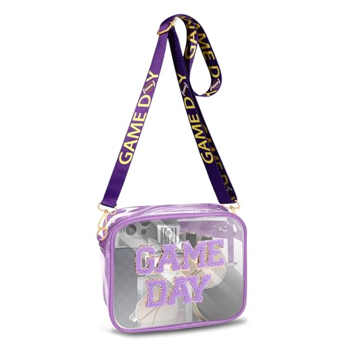 Clear Bag for Stadium Events,Game Day Clear Bag Stadium Approved Football Clear Crossbody Purse Bag for Sports