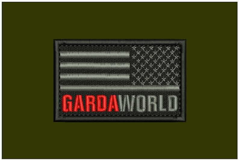 Special Patches for Velcro Patches for Uniform for Gardaworld Flag Embroidery Patch 2X3.5 Hook On Back Blk/Gray Mod-XC9-DF5166