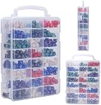 Dice Storage Case With Removable Dividers Holding up to 830 Dice, Handle for DnD and RPG Games - Great for Collectors (Tranparent)