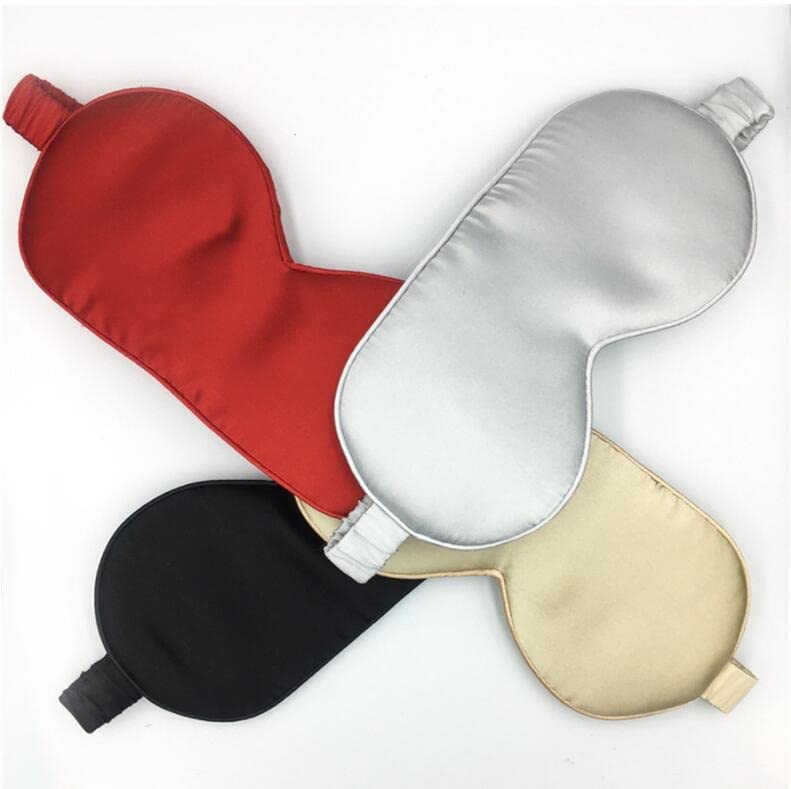 Schlafmaske aus Seide, weicher Satin, Augenbinde, elastischer Riemen, Nacht-Augenschutz, Reisenickerchen for Damen und Herren (Color : E)