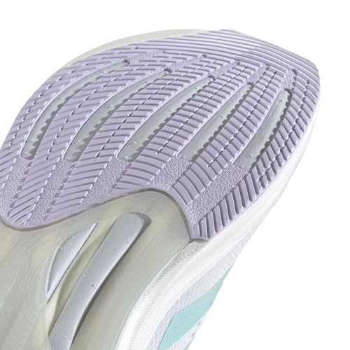 Image of Adidas, Womens, Supernova Rise Running Shoes, White /Linen Green Met. /Flash Aqua, 9, C - Wide